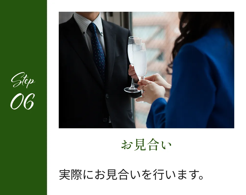 STEP06 お見合い 実際にお見合いを行います。