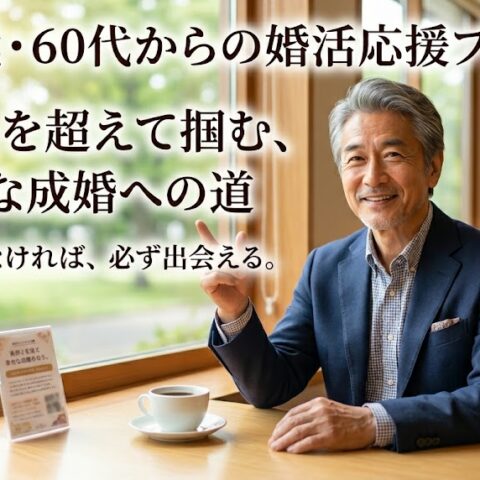 50代・60代からの婚活。「年収・資産」の条件を飛び越えて、最愛のパートナーと出会うために今伝えたいこと
