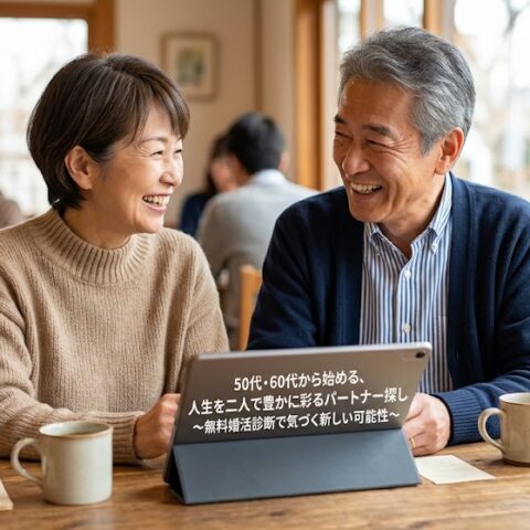 「もう遅い」は本当？50代・60代から始める、人生を二人で豊かに彩るパートナー探し〜無料婚活診断で気づく新しい可能性〜